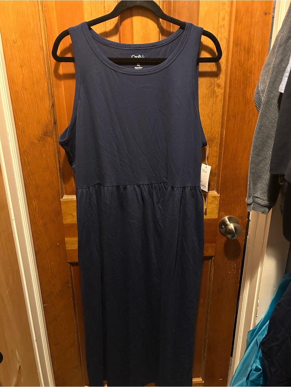 croft & barrow Navy Sleeveless Midi Dress